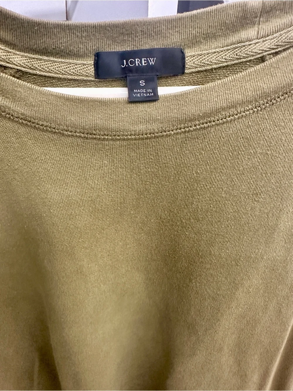 J. Crew Olive Crewneck Sweatshirt